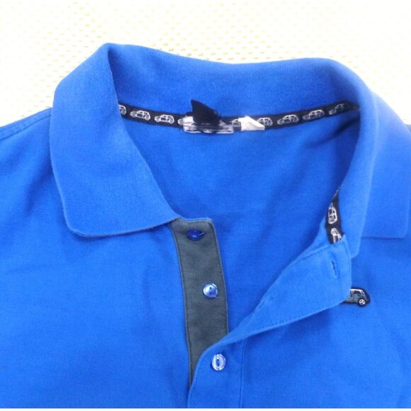 Mini Cooper Mens XL Blue Polo Shirt With Car And Logo Details Button Collar Shor - Picture 6 of 8